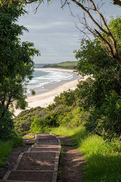 Bela trilha para praia de místicos (praia de minnamurra) shellharbour — Fotografia de Stock