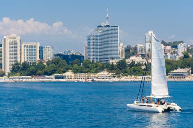 Plaj, deniz manzarası.