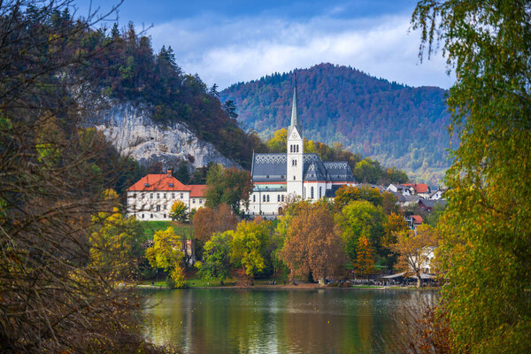 Picturesque landscape in Bled, Slovenia