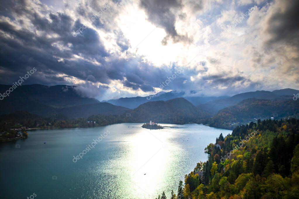 Picturesque landscape in Bled, Slovenia