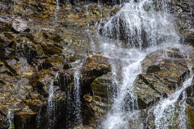 Hırvatistan 'ın Plitvice Jezera Park kentinde şelaleler.