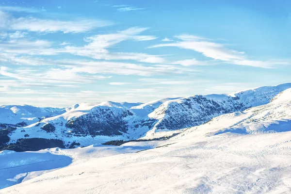 Paisaje Montañas Cubiertas Nieve Invierno — Foto de Stock