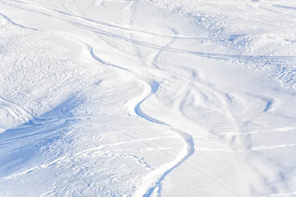 Surface Hivernale Enneigée Avec Sentiers — Photo