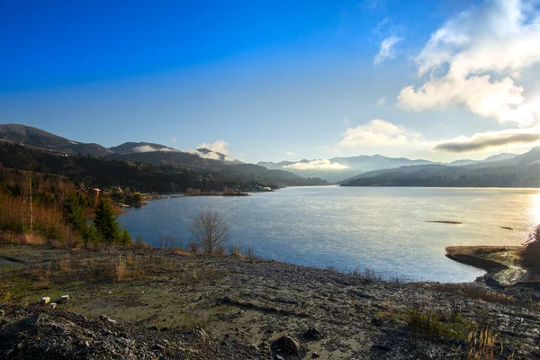 Tranquilo Lago Agua Naturaleza Cielo Puesta Sol —  Fotos de Stock