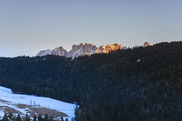 Montagne Rocciose Panoramiche Alberi Forestali — Foto Stock