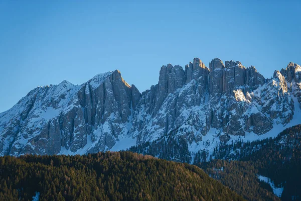 Montagne Rocciose Panoramiche Alberi Forestali — Foto Stock