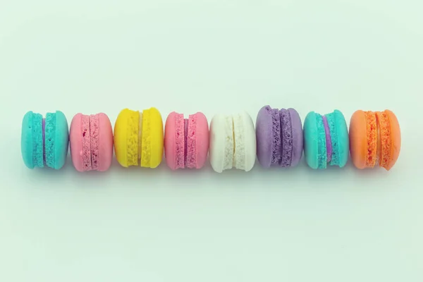 Macaroons ou macarons franceses coloridos — Fotografia de Stock