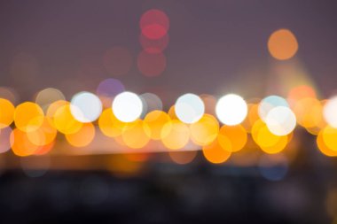 Şehir geceleri ışık bokeh arka plan