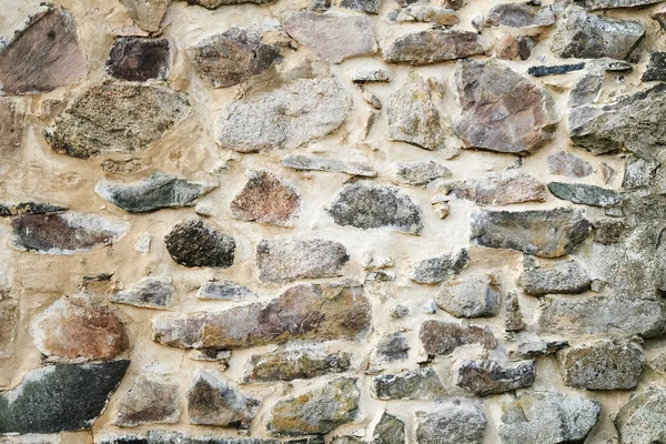 Old medieval stone wall from big stones background and texture.