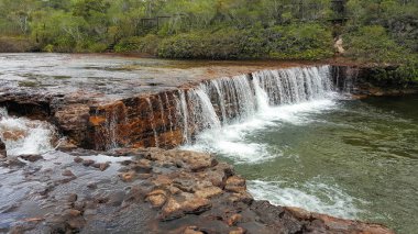 Fruit Bat Falls is in the remote area of North Queensland clipart