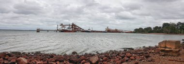 panorama of Weipa inlet Cape York Australia clipart