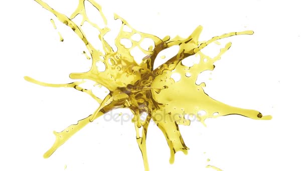 Explosion of liquid oil color — Stock Video