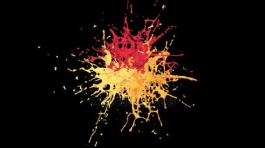 patlama kırmızı, turuncu ve sarı boya. Alfa