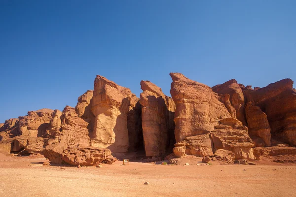 Les piliers des Salomon lieu géologique et historique de Timna Pa — Photo