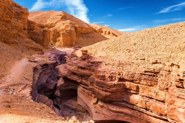Red Canyon turistik Eilat dağlarda, İsrail