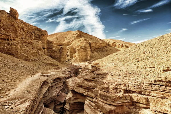 L'attraction géologique du canyon rouge dans les monts Eilat, Isr — Photo