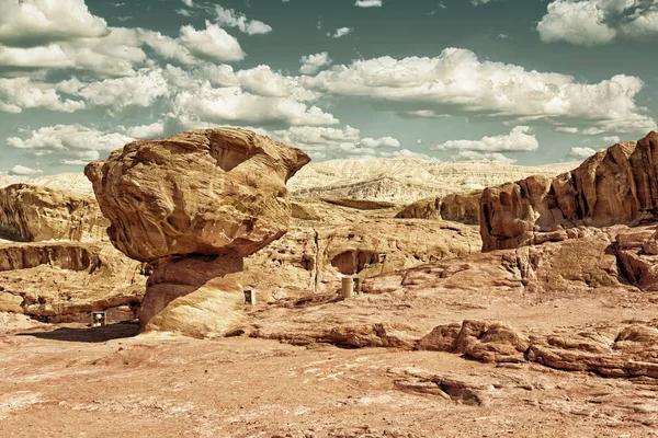 Timna Park no deserto de Negev (HDR ) — Fotografia de Stock