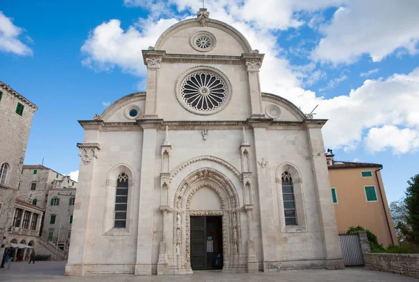 De St. James Cathedral i Sibenik city, Kroatien. — Stockfoto