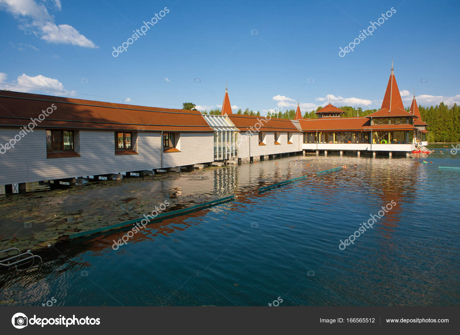 Picturesque village on stilts on a lake in Hungary Picturesque village on stilts on a lake in Hungary
