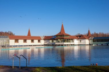 Göl Heviz doğal termal banyo Macaristan