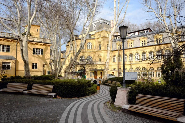 Budapest, Hungary - JMarch 09, 2018: The Lukacs Thermal Bath wit — Stock Photo, Image