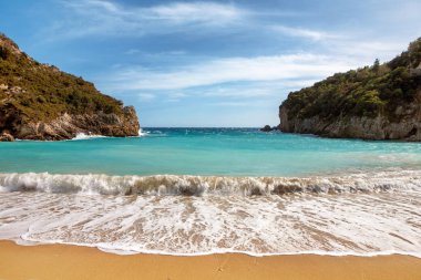 Paleokastritsa Manastırı: Korfu, Yunanistan yakınında Beach'de