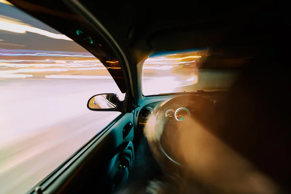 Driving at night. — Stock Photo, Image