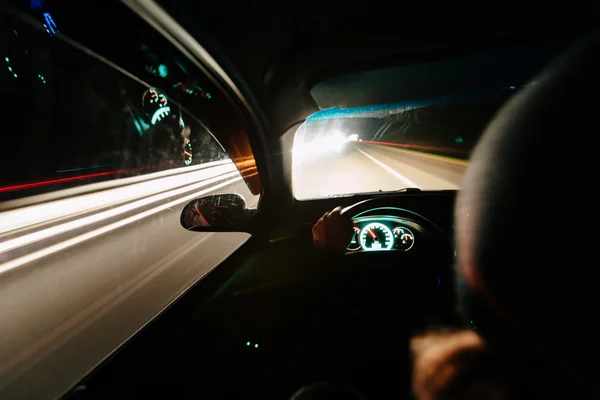 Driving at night. — Stock Photo, Image