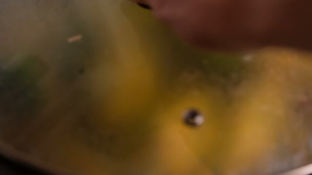 Primavera makaron z grzybami — Wideo stockowe