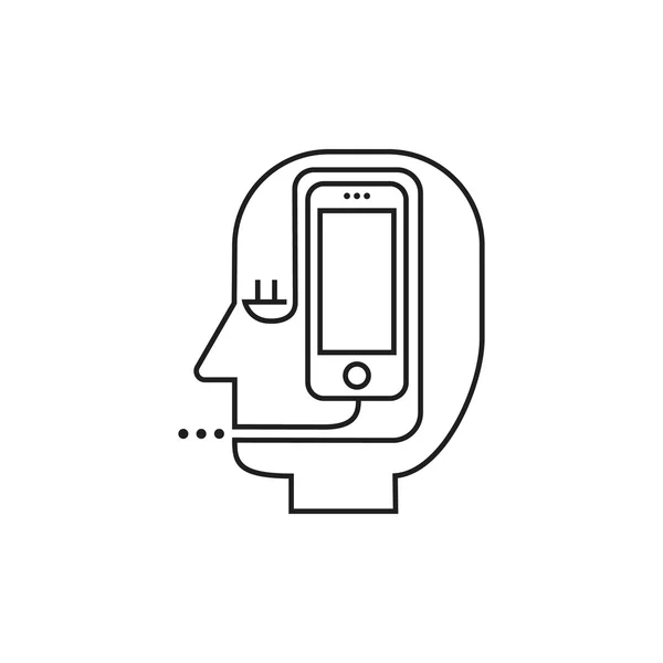 Man smartphone pictogram — Stockvector