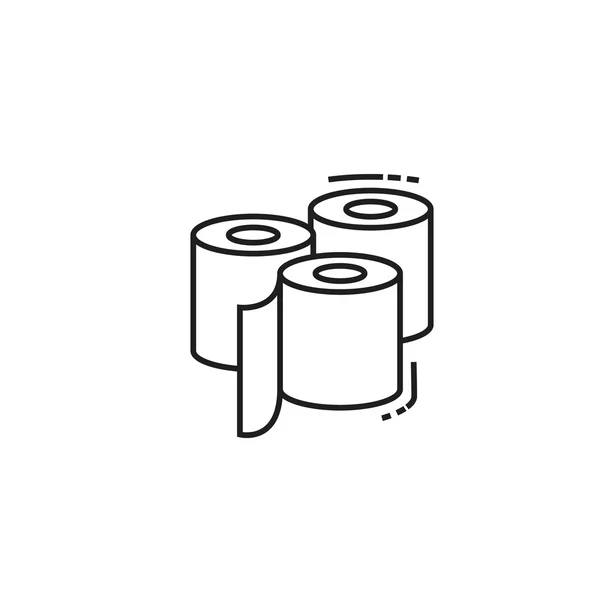 Tres rollos de papel higiénico icono — Archivo Imágenes Vectoriales