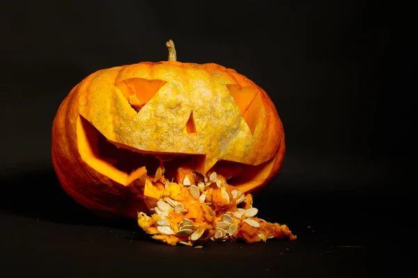 Großer orangefarbener Kürbis Buchse o Laterne — Stockfoto