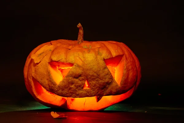 Gran gato de calabaza naranja o linterna — Foto de Stock