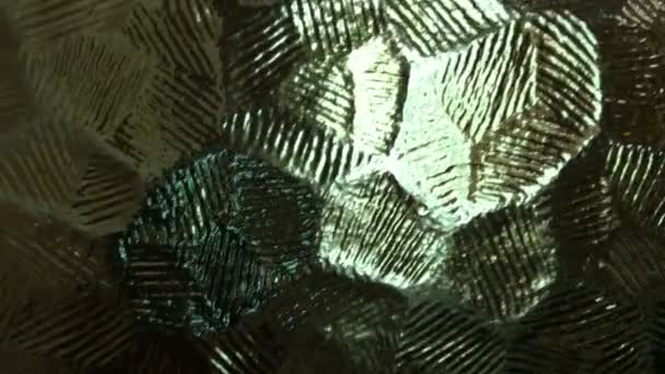 Design textured glass closeup — Stock Video