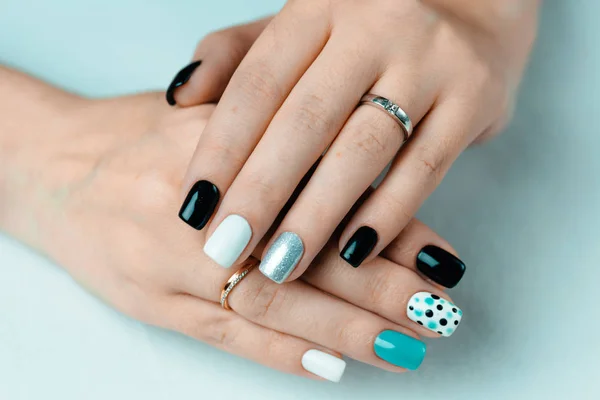 Female trendy manicure — Stock Photo, Image