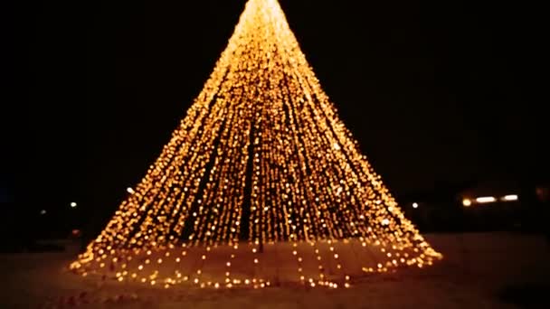 Illuminazioni di Natale a albero astratto — Video Stock