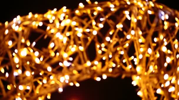 Rådjur ljus jul illuminations — Stockvideo