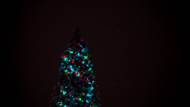 sapin de Noël la nuit