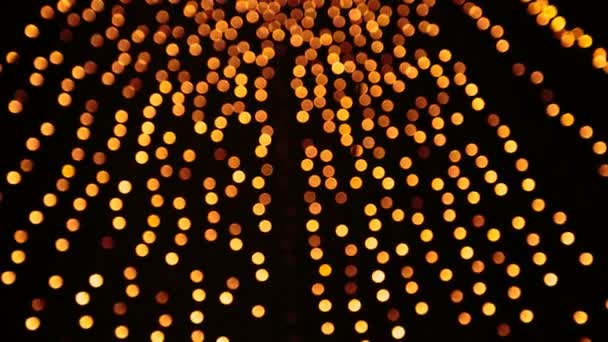 Gele Kerstverlichting — Stockvideo