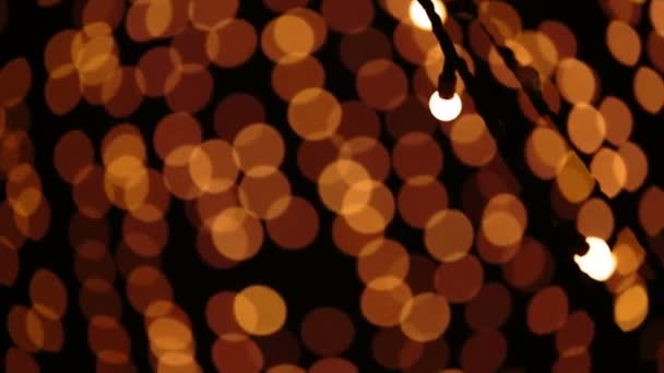 Gele Kerstverlichting — Stockvideo