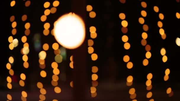 黄色圣诞灯 — 图库视频影像