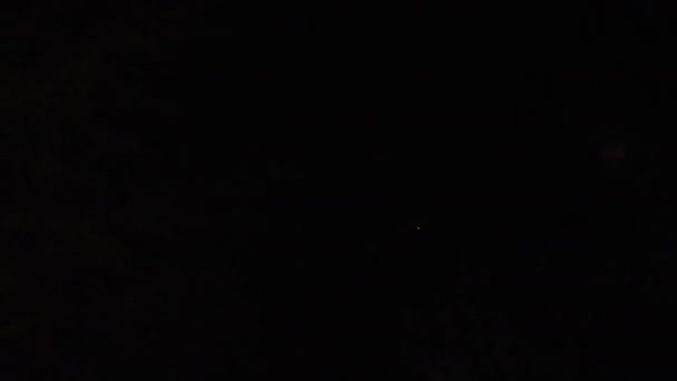 Potężny fajerwerki na nocnym niebie — Wideo stockowe