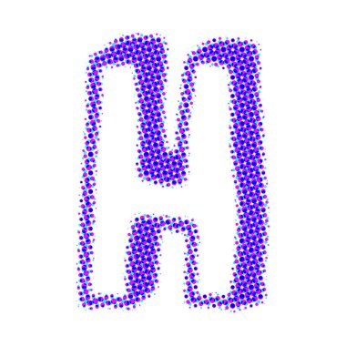 Gölgeler noktalarından H harfi.