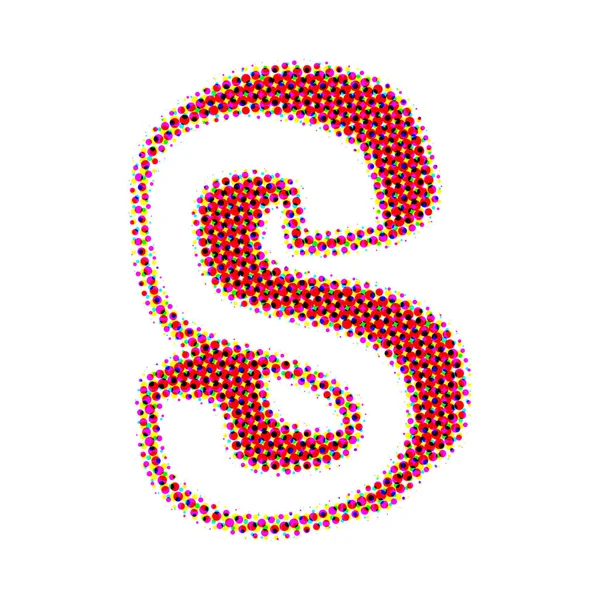 Letter S from points with shadows. — Stock Photo, Image