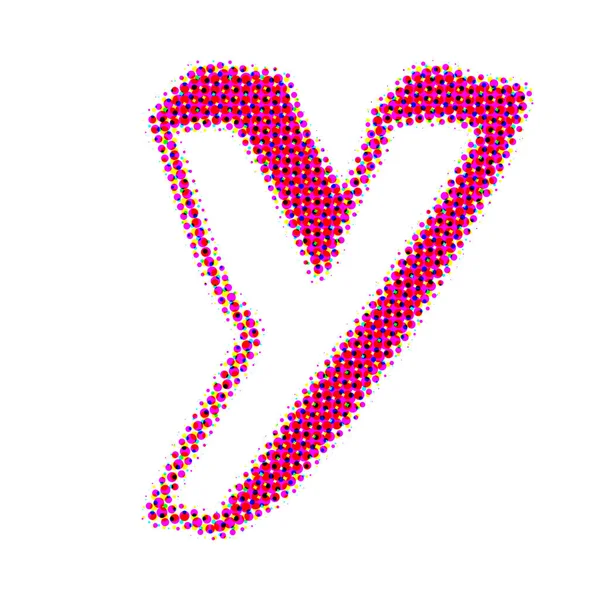 Letter Y from points with shadows. — Stock Photo, Image