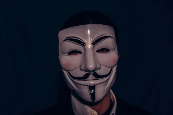 V Vendetta maska Guy Fawkes anonimowy fantazyjne Cosplay. — Zdjęcie stockowe