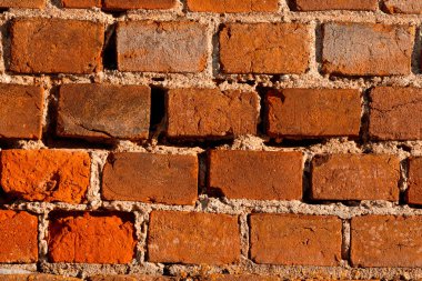 Doku ve arka plan kırmızı tuğla.