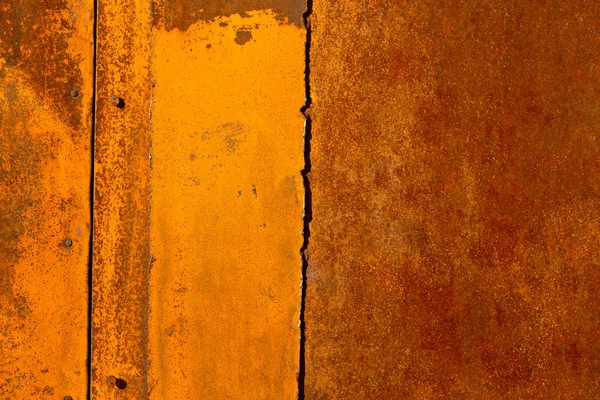 Color oxidado manchado patrón de textura de pared de metal . —  Fotos de Stock