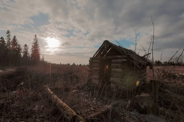 Eski terk edilmiş orman kulübe