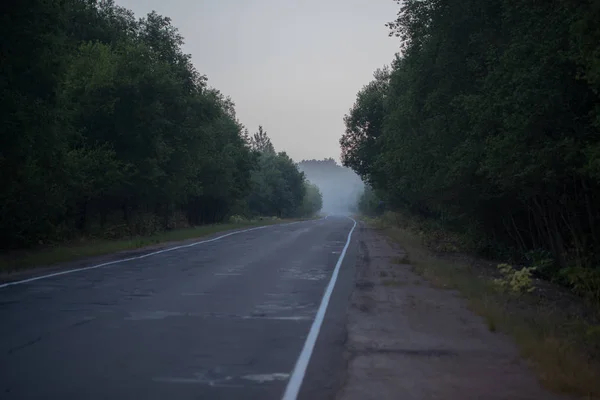 Morgon öken landsväg — Stockfoto
